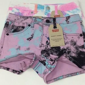 2 Levi’s 6X Shorts unique designs girls